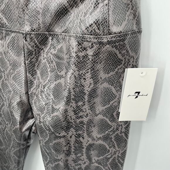 7 for all Mankind NWT High Waist Snakeskin Leggings // M - Picture 5 of 10